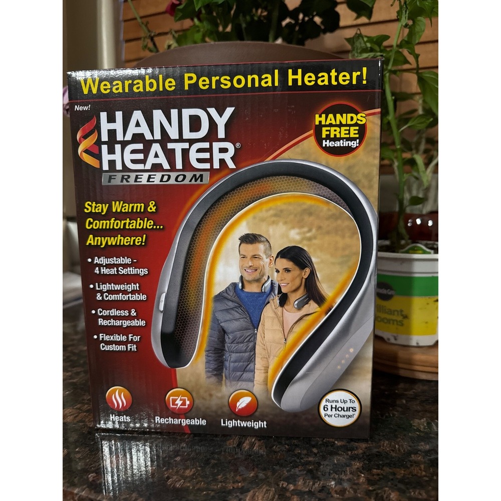 NEW RECHARGABLE Ontel Handy Heater Freedom Neck Wearable Personal Heater USB